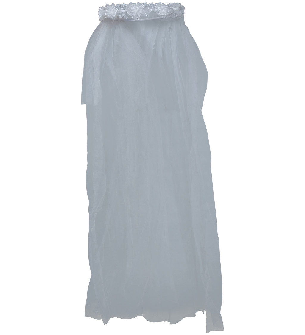 Závoj s květinovou korunkou