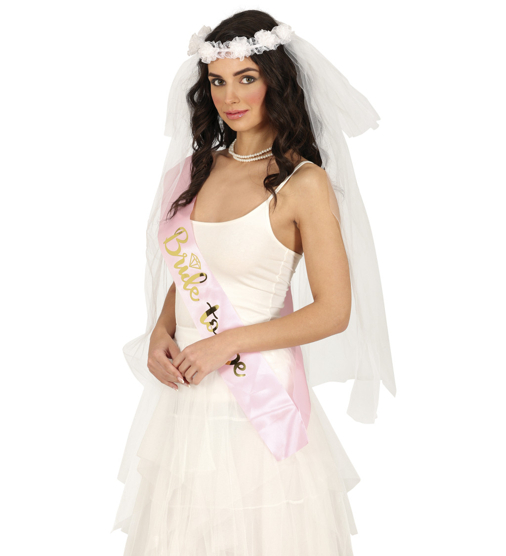 Závoj s květinovou korunkou