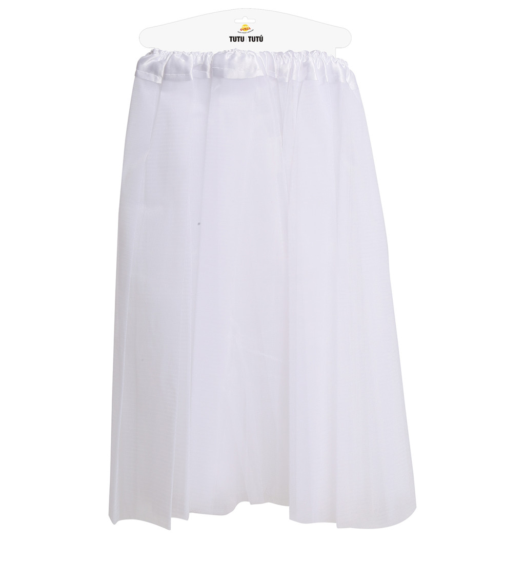 Bílá tylová sukně 60 cm