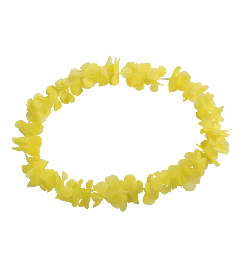 Žlutý havajský náhrdelník