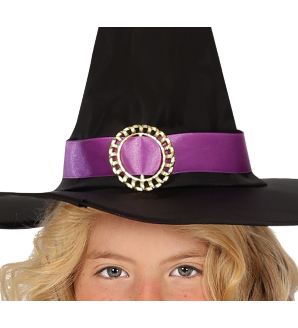 Kostým pro čarodějky – Elegantní fialovo-černý (Dětský)