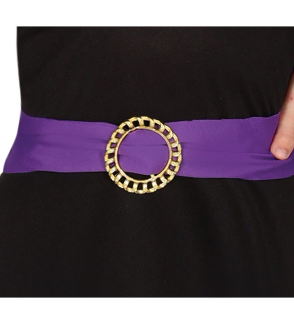 Kostým pro čarodějky – Elegantní fialovo-černý (Dětský)