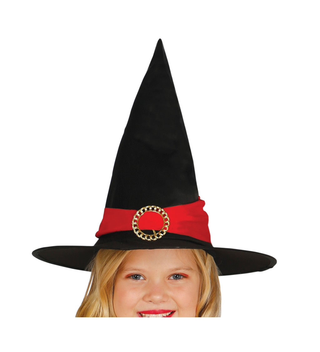 Kostým pro čarodějky – Dětský, s červenými detaily