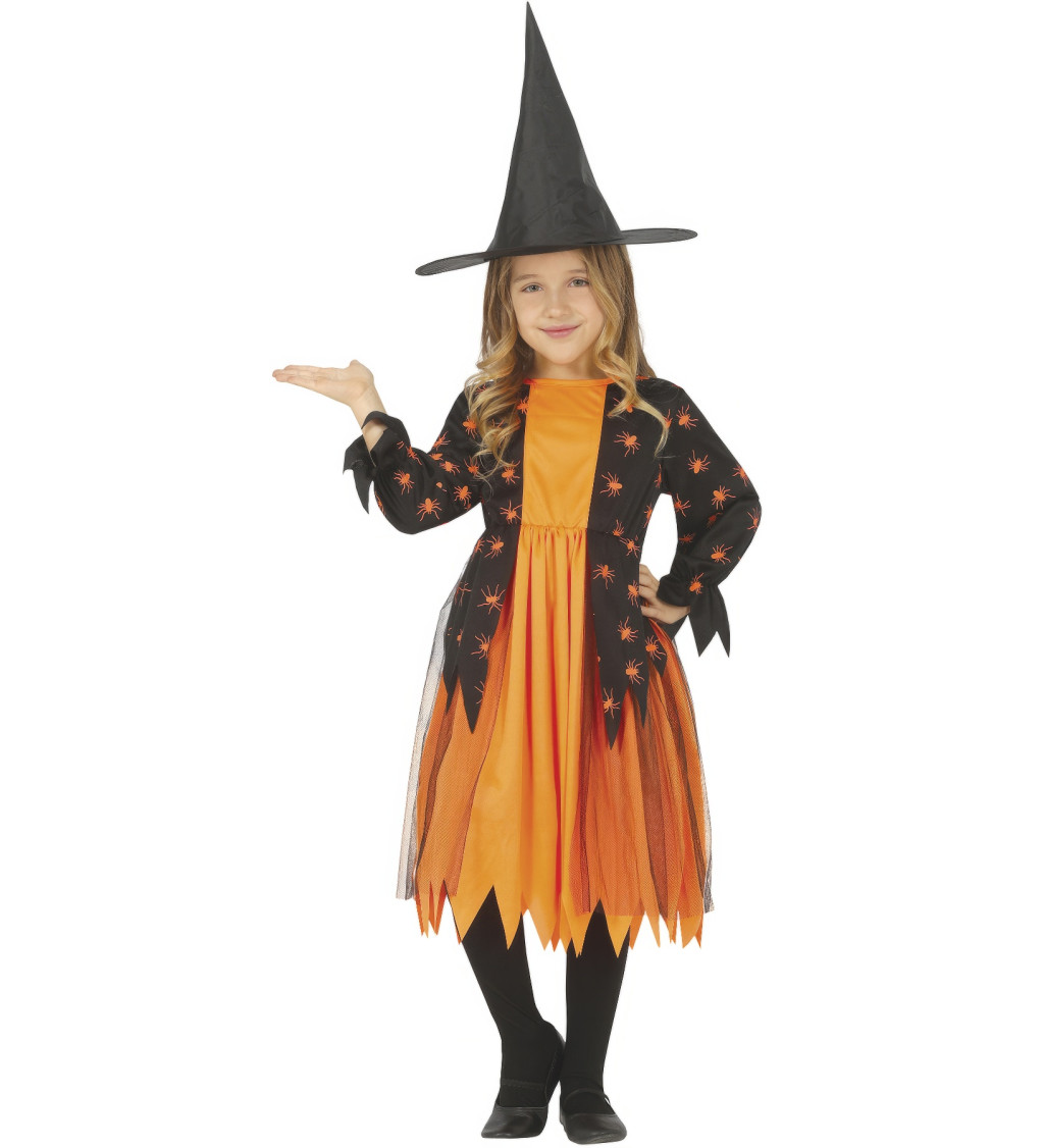 Kostým pro čarodějky – Dětský, pavoučí motiv