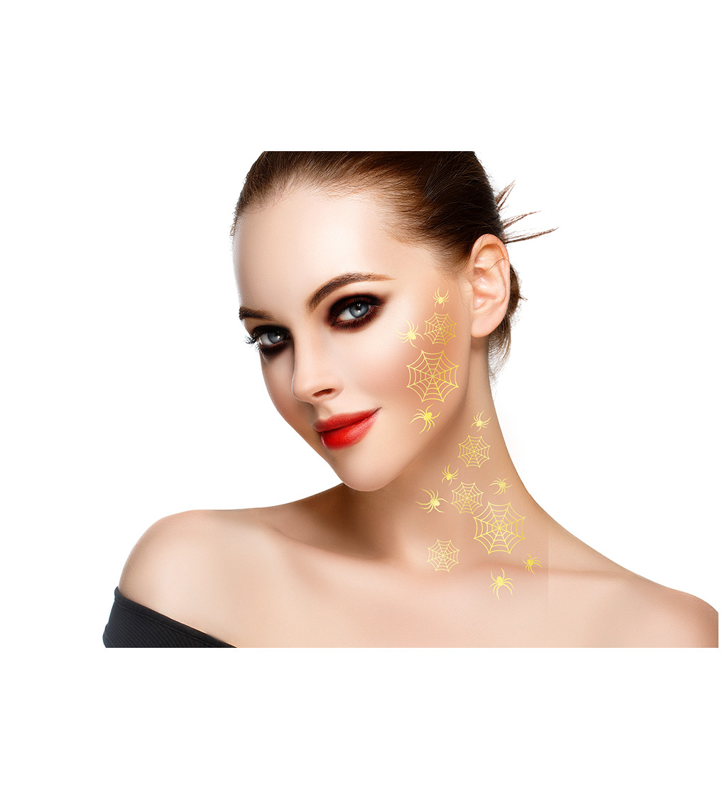 Dočasné tetování – Zlaté halloweenské motivy