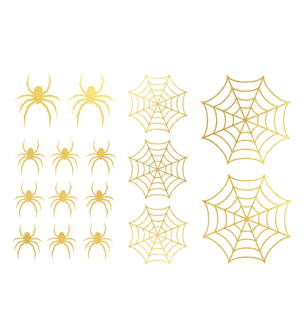 Dočasné tetování – Zlaté halloweenské motivy