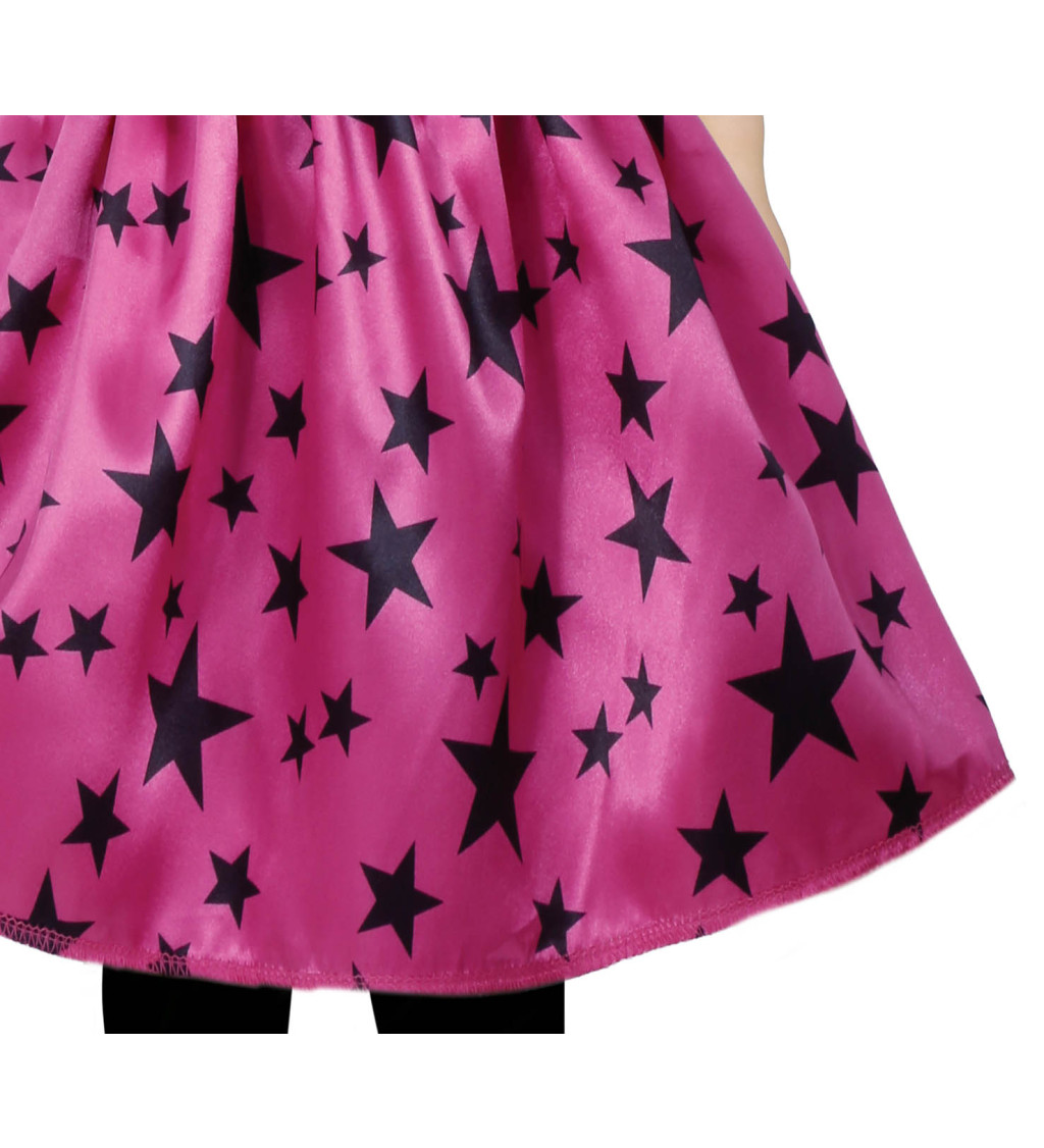 Kostým pro čarodějky – Růžová hvězdná magie (pro nejmenší)