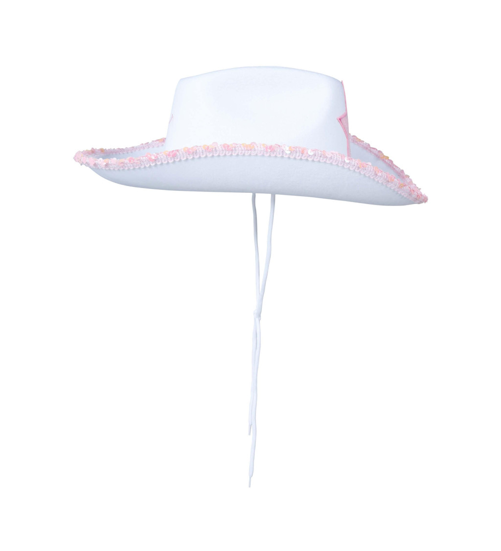 Kovbojský klobouk bílý