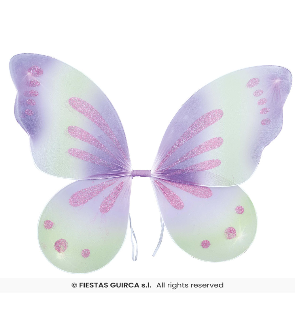 Zeleno-fialová křídla pro vílu