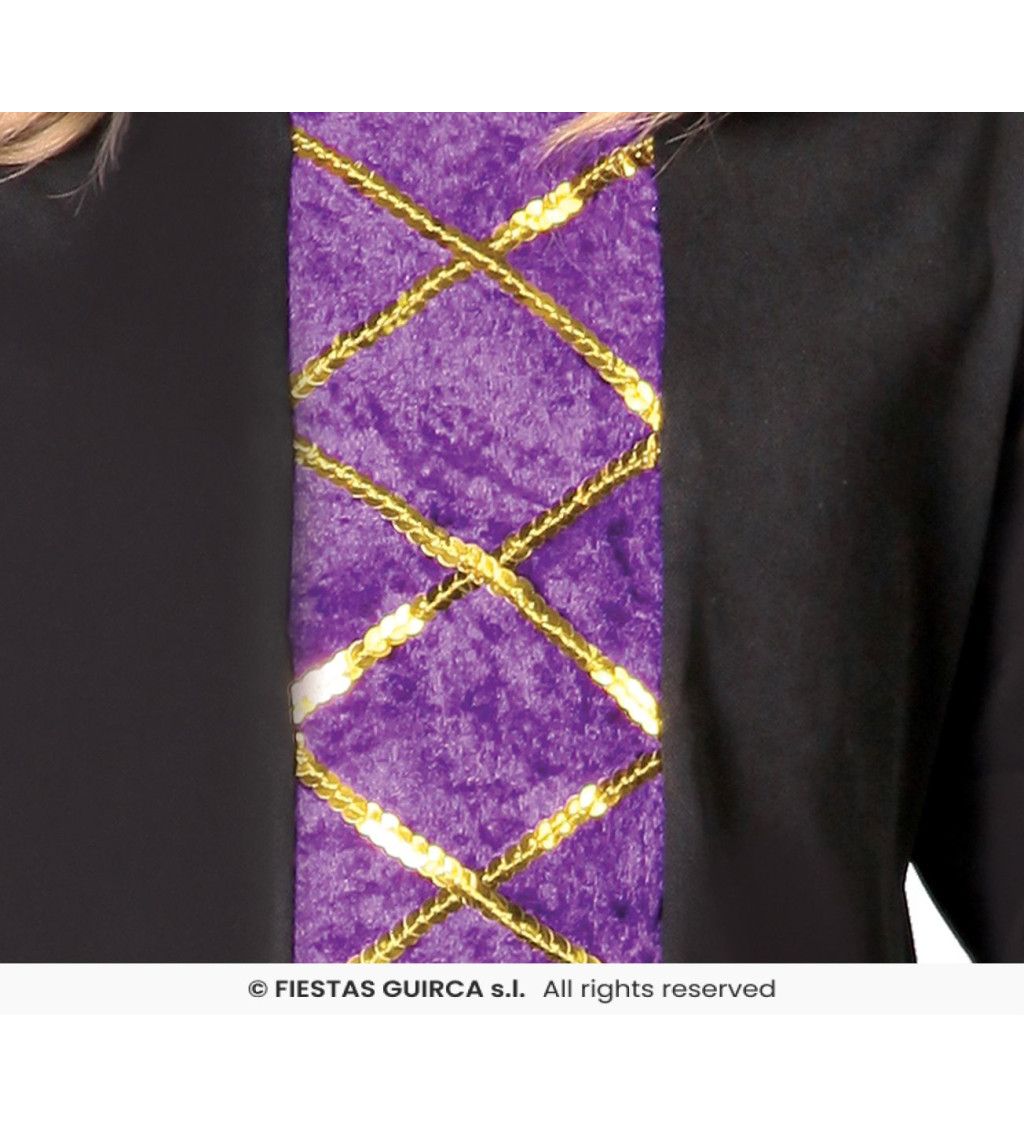 Fialový čarodějnický kostým pro dívky