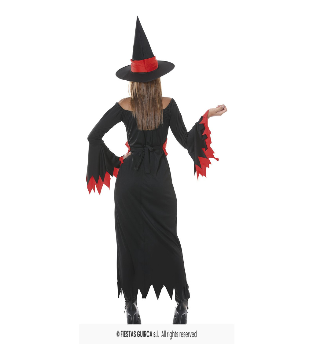 Červený čarodějnický kostým pro ženy