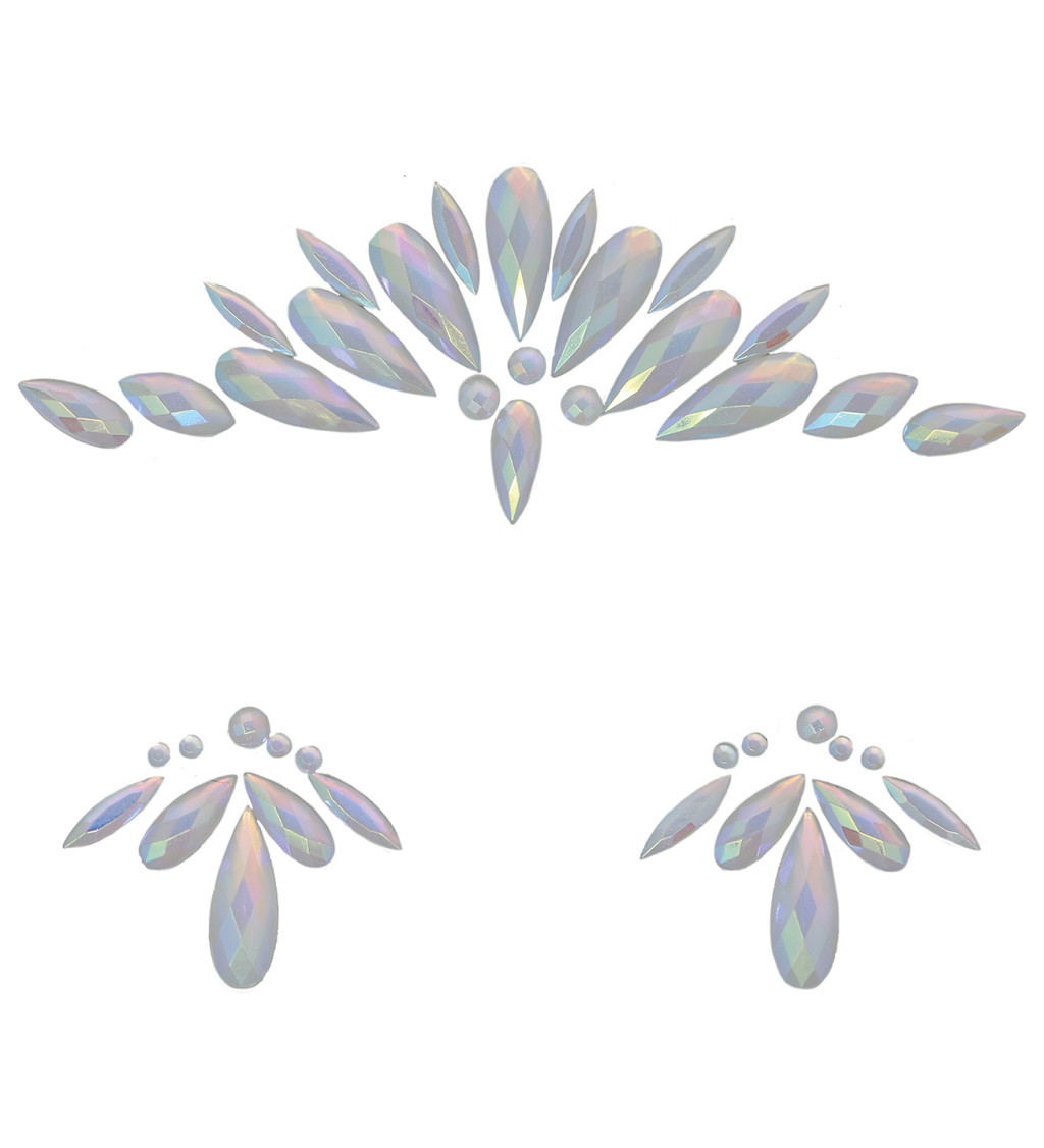 Svítící kamínky na obličej