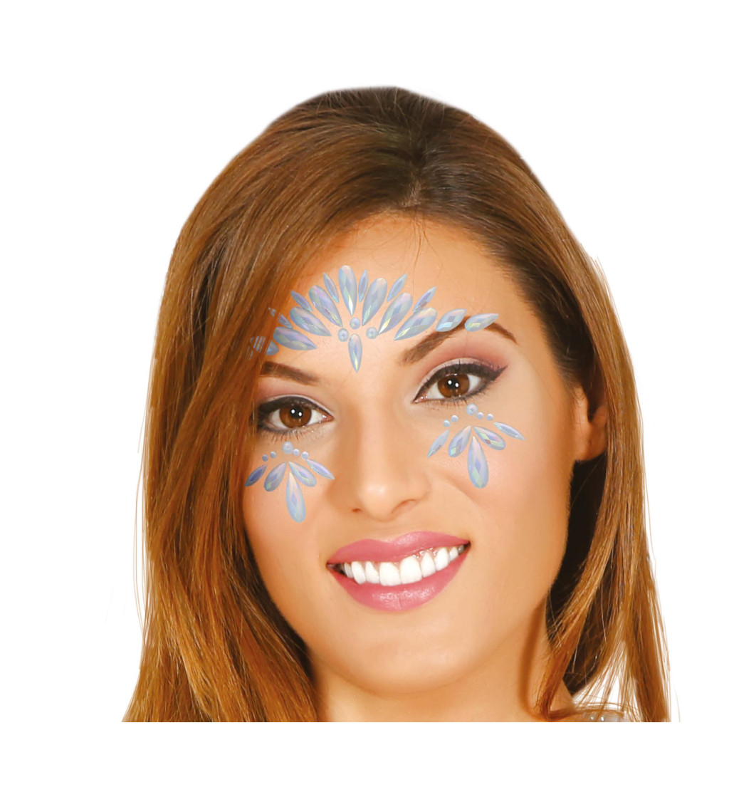 Svítící kamínky na obličej