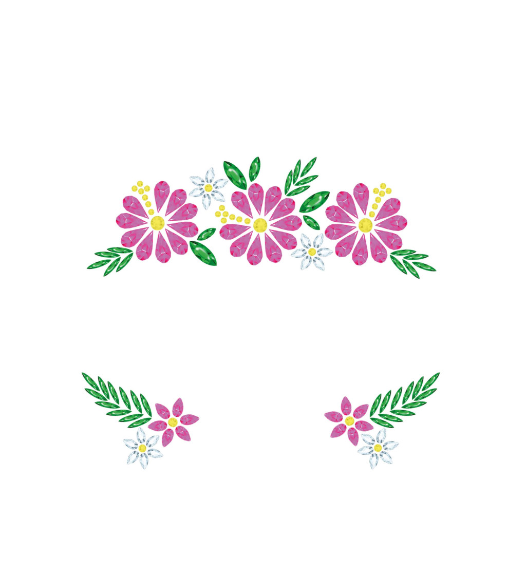 Květinové kamínky na obličej