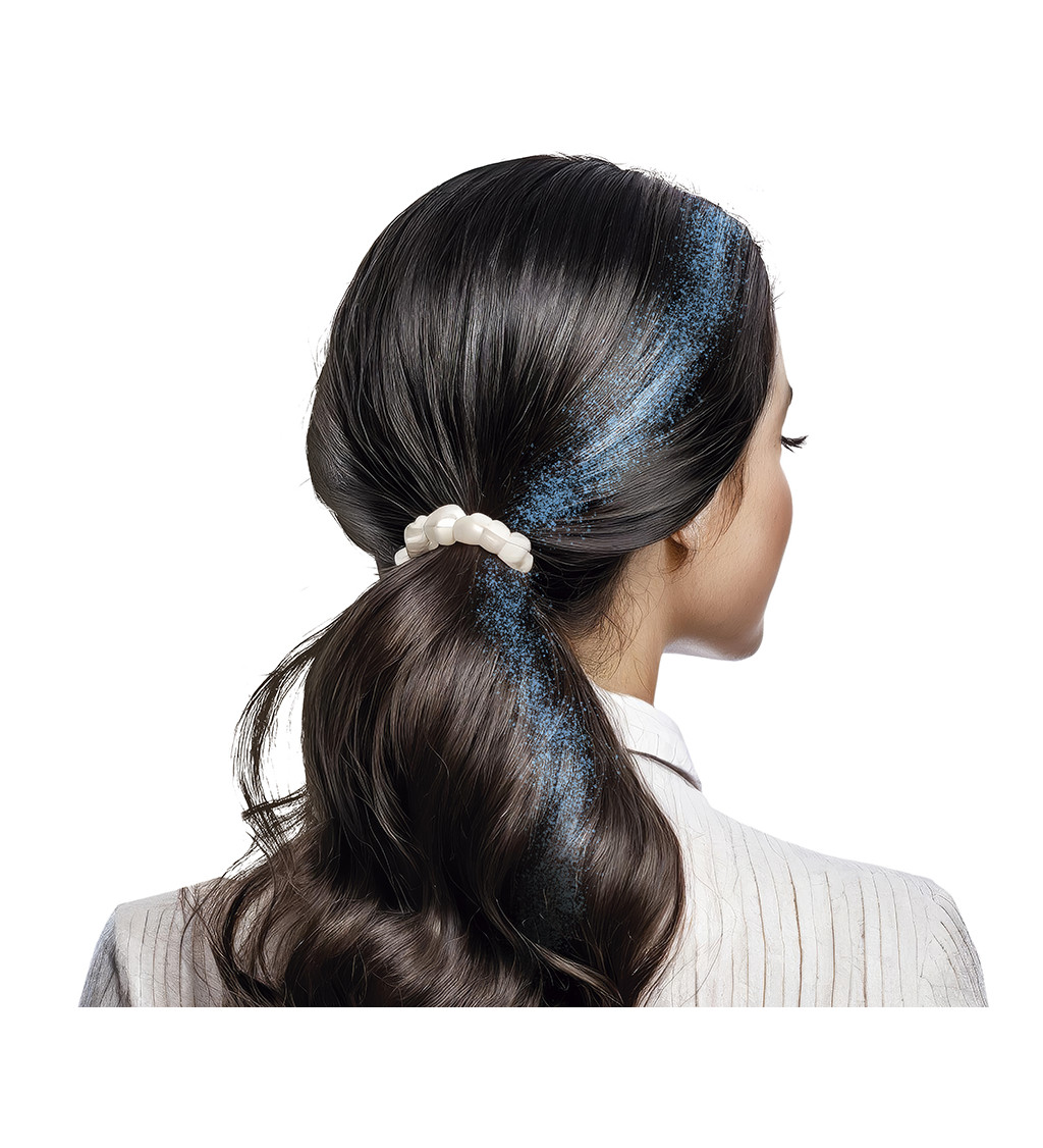 Světle modrý třpyt pro vlasy