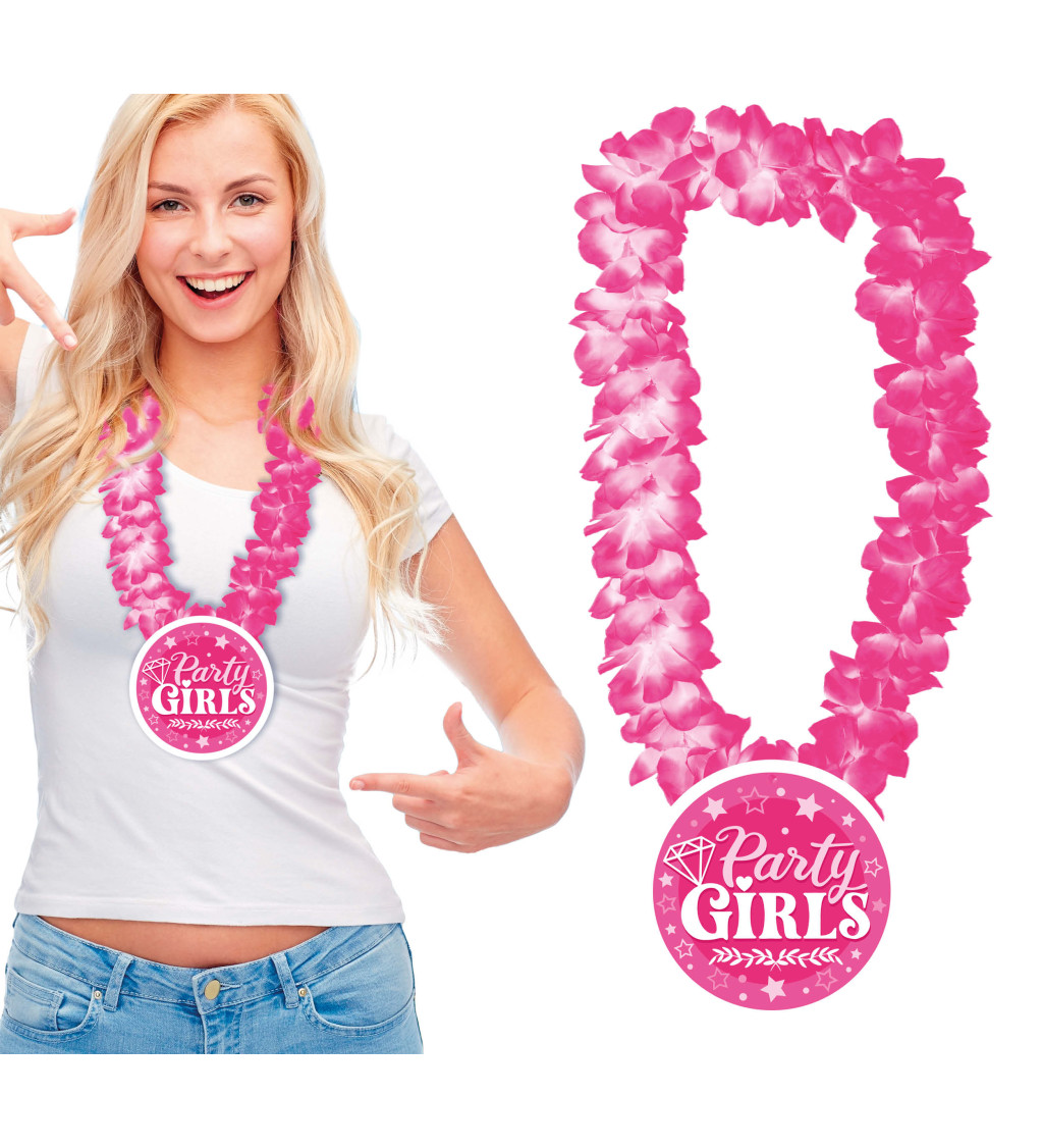 Tropický růžový věnec „Party girls“
