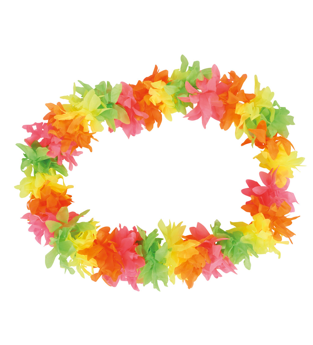 Havajský věnec se světlými květy