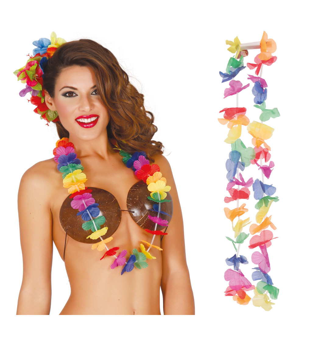 Barevný havajský věnec