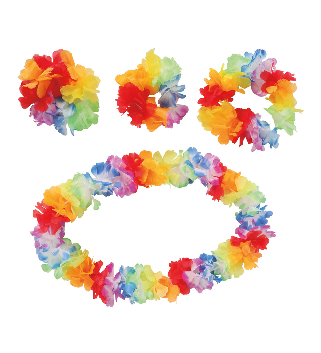 Havajská sada s barevnými květy