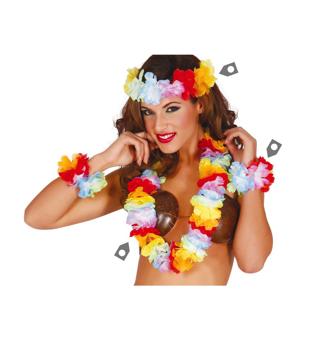 Havajská sada s barevnými květy