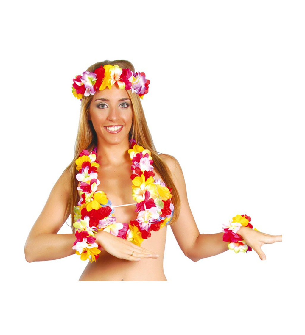 Havajská sada žluto-červená