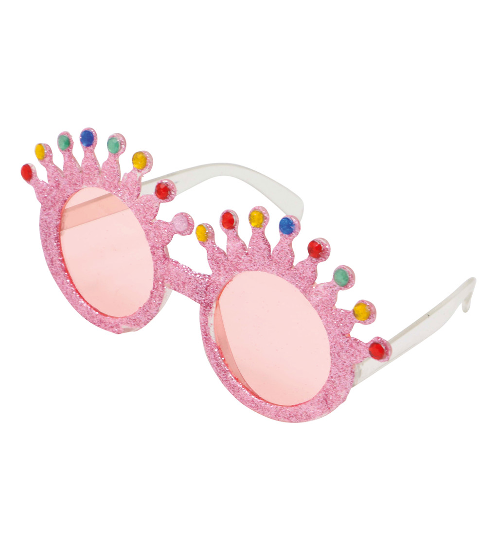 Třpytivé sluneční brýle s korunkami