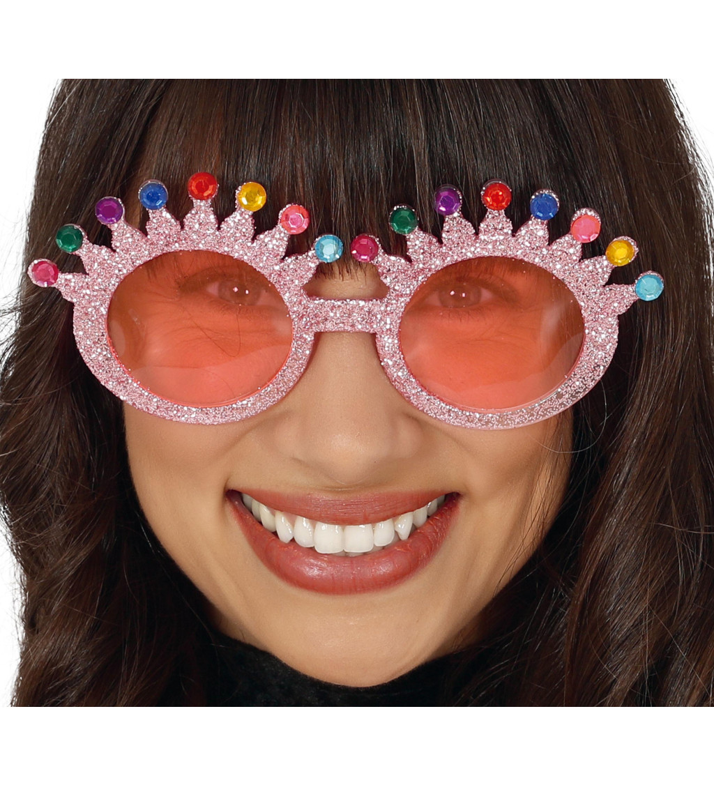 Třpytivé sluneční brýle s korunkami