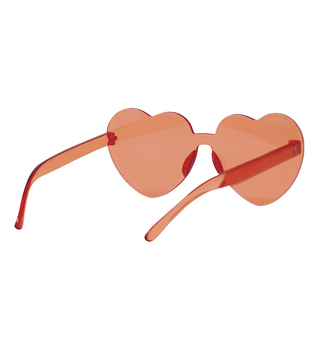 Červené srdíčkové brýle