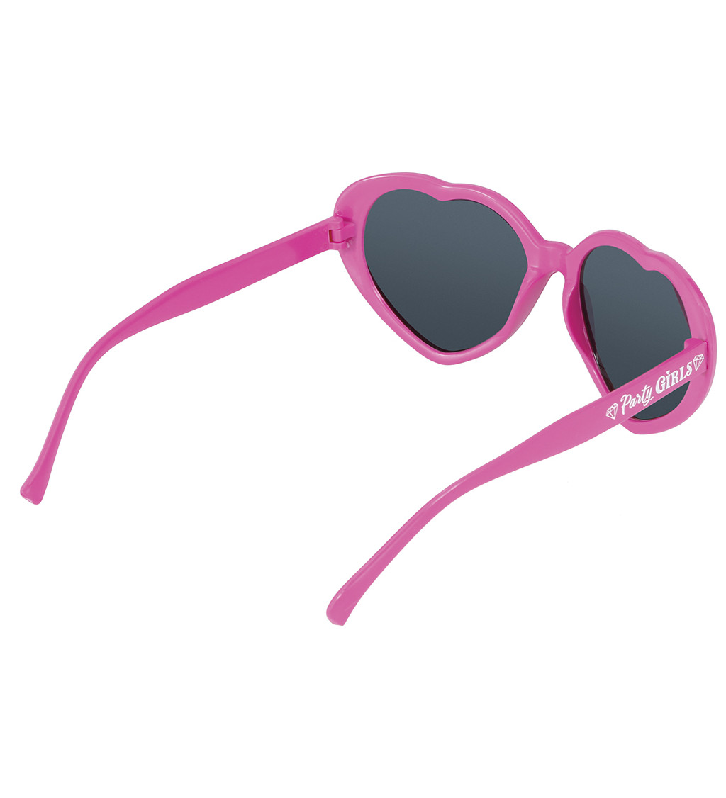 Růžové párty brýle ve tvaru srdce „Party Girls“