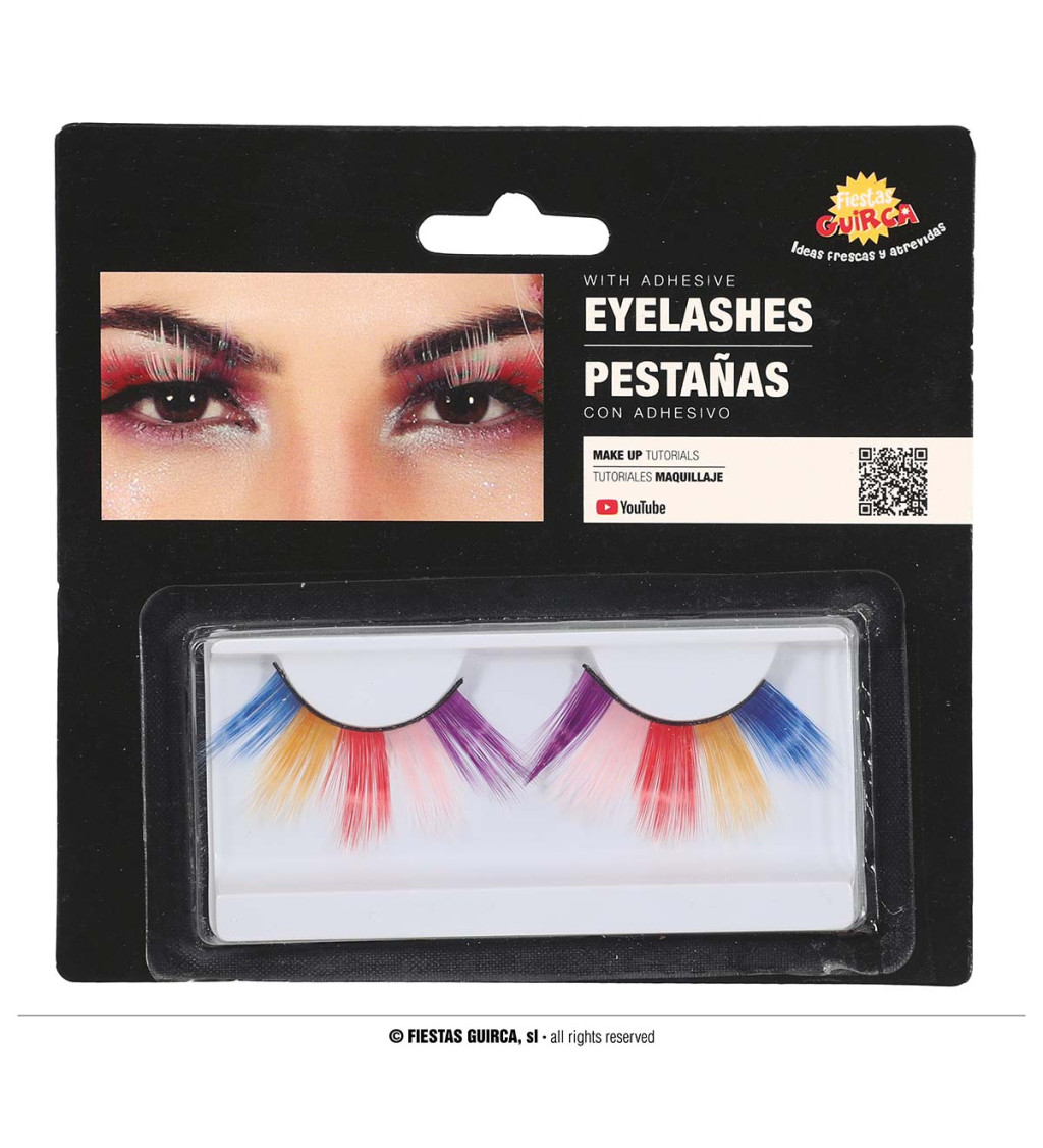 Barevné nalepovací řasy