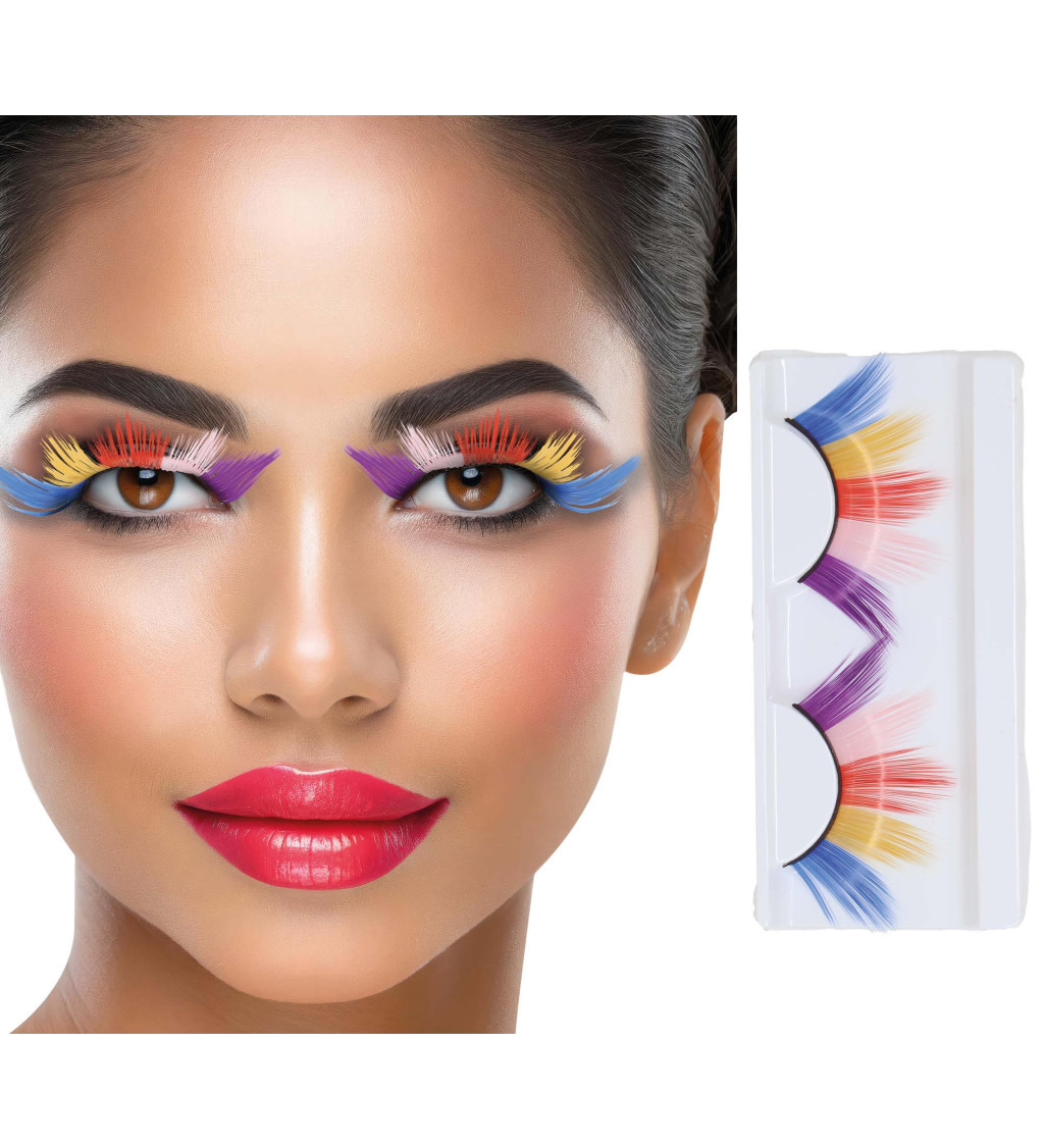 Barevné nalepovací řasy