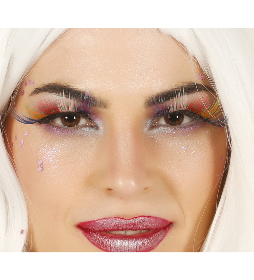 Barevné nalepovací řasy