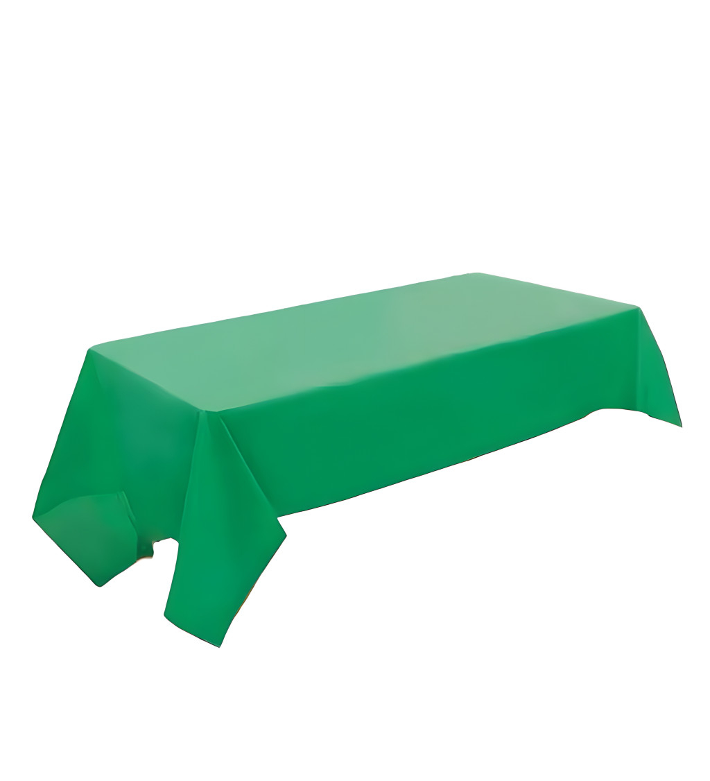 Zelený plastový ubrus