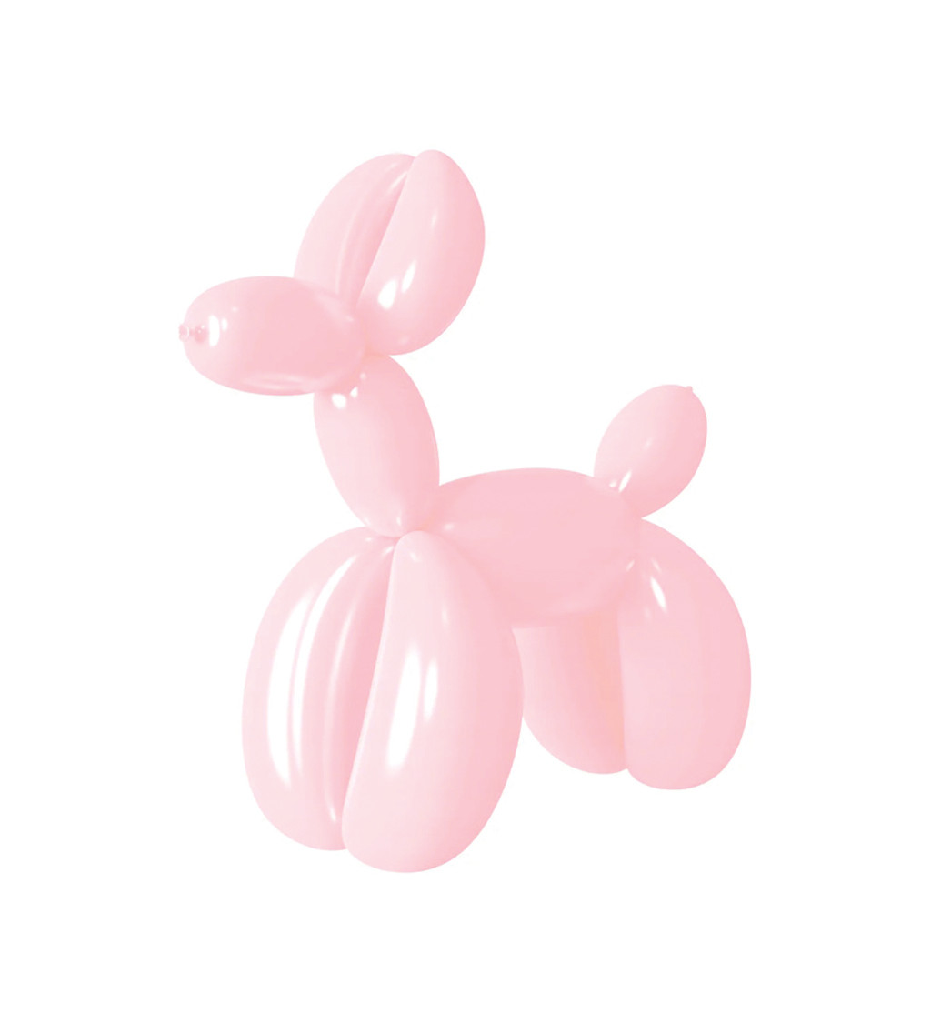 Růžové balónky na modelování – 30 ks
