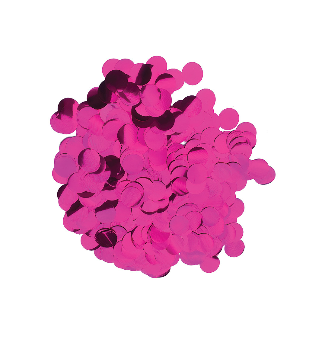 Tmavě růžové metalické konfety – 20 g