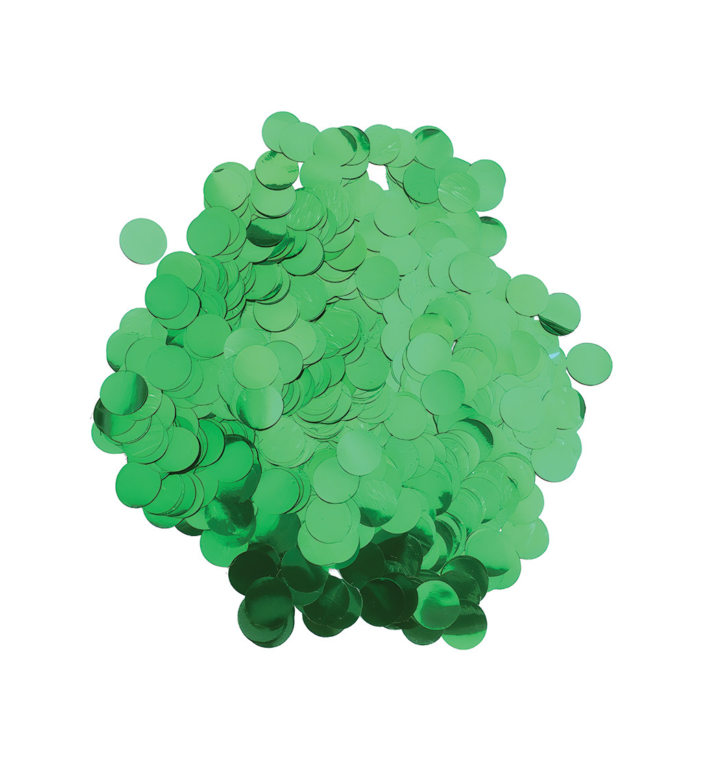 Zelené metalické konfety – 20 g