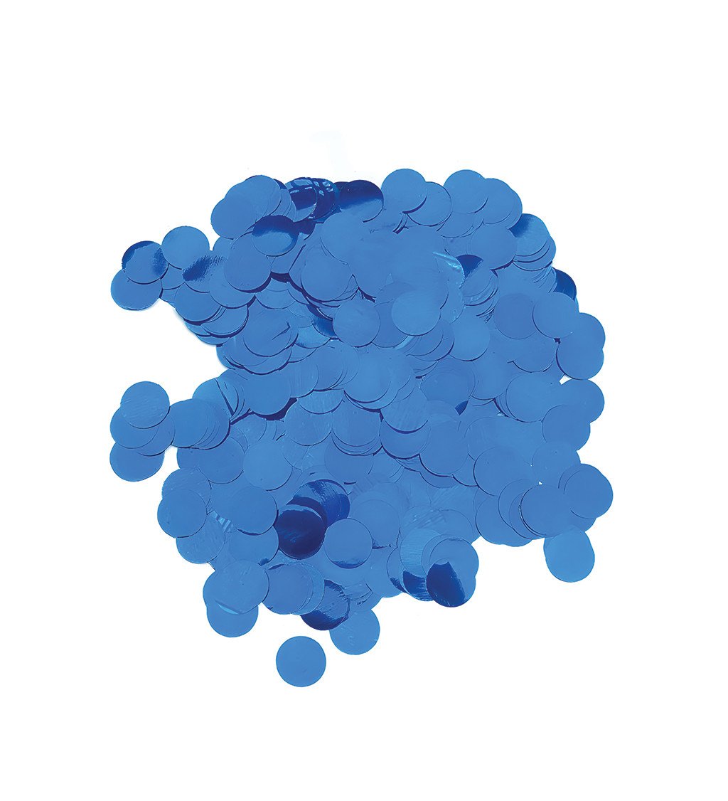 Modré metalické konfety – 20 g