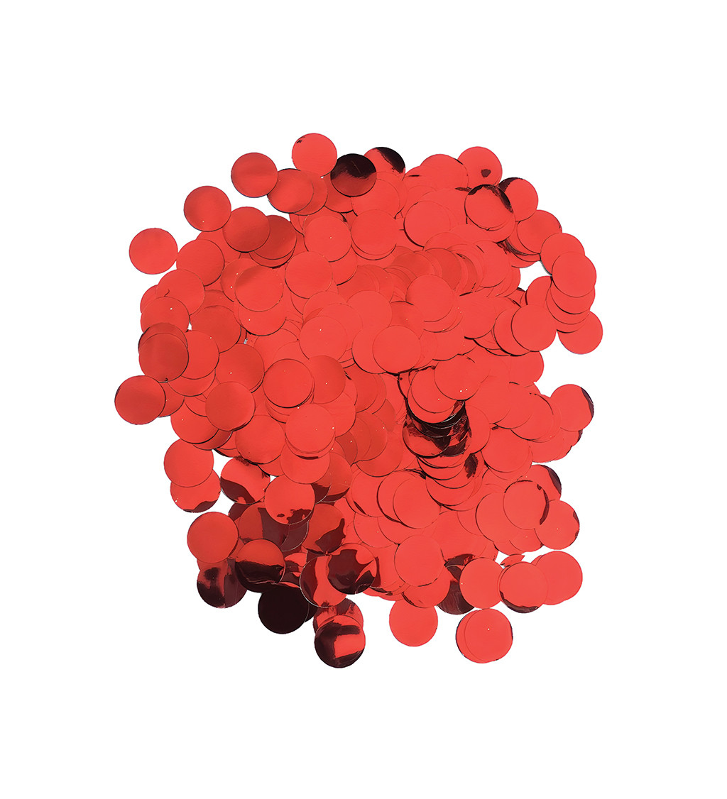 Červené metalické konfety – 20 g