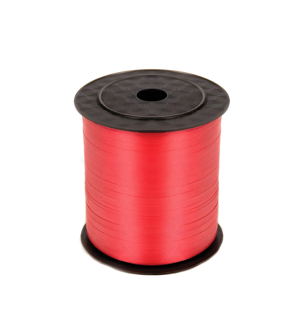 Červená dekorativní stuha na balónky