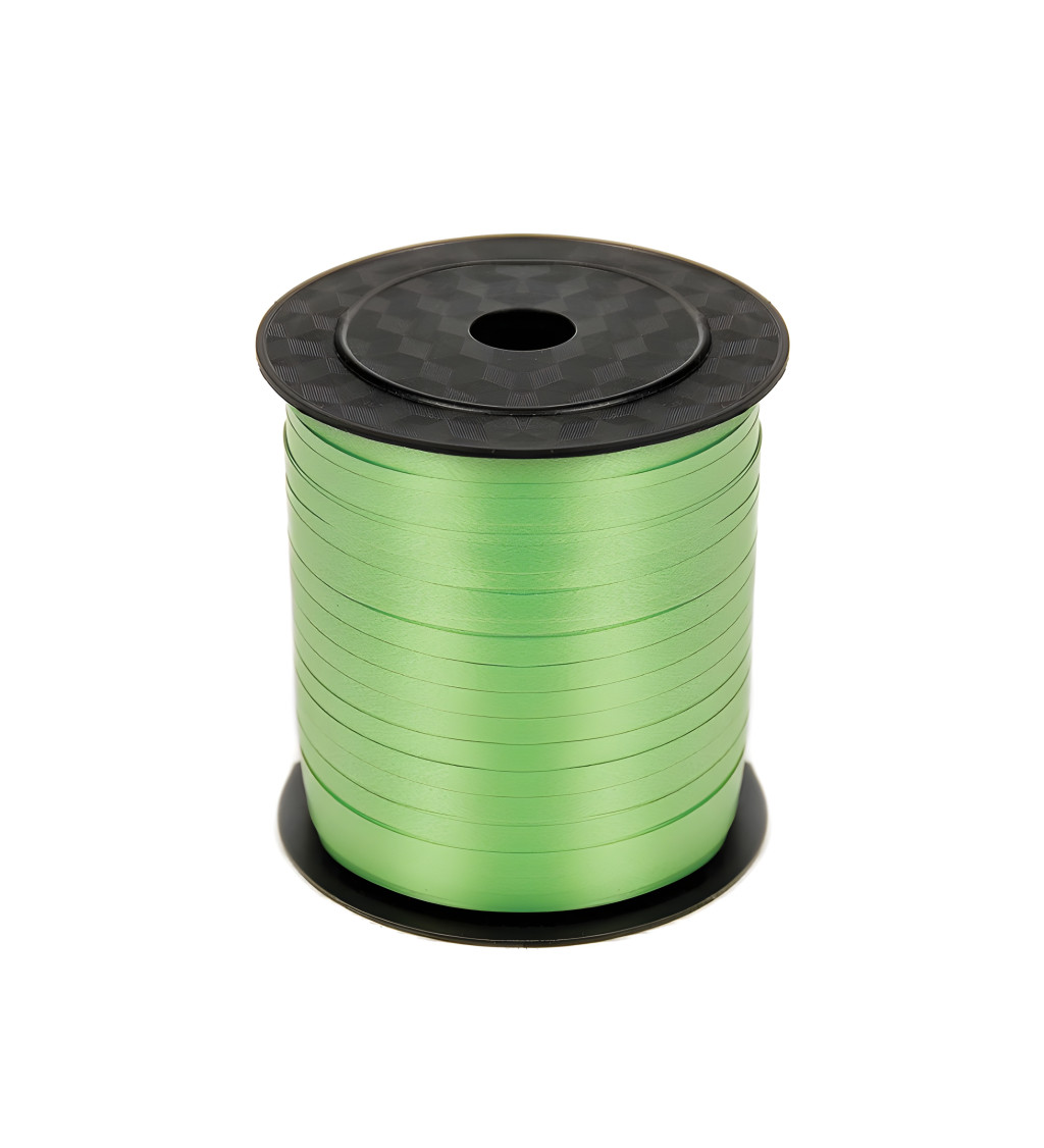 Zelená dekorativní stuha na balónky