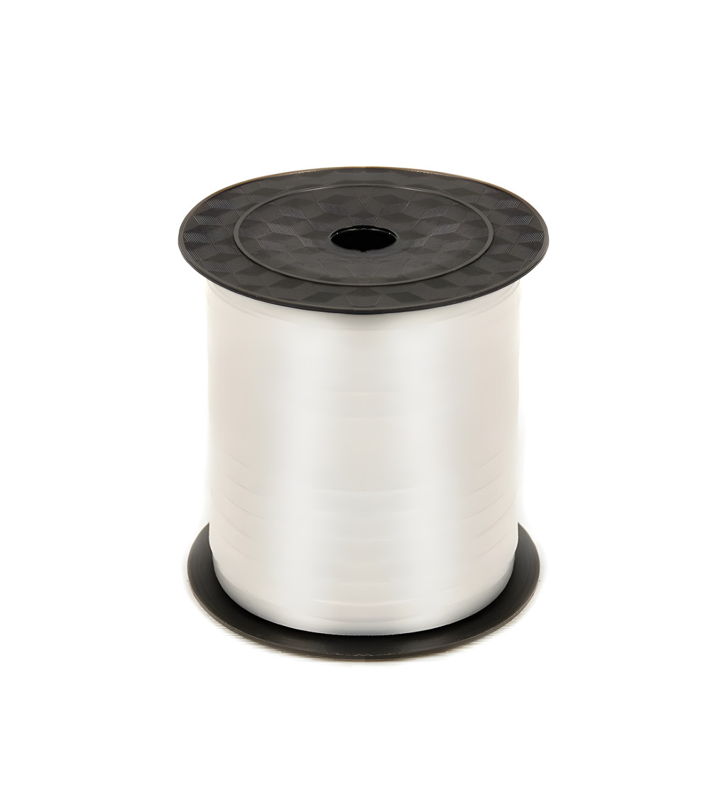 Bílá dekorativní stuha na balónky