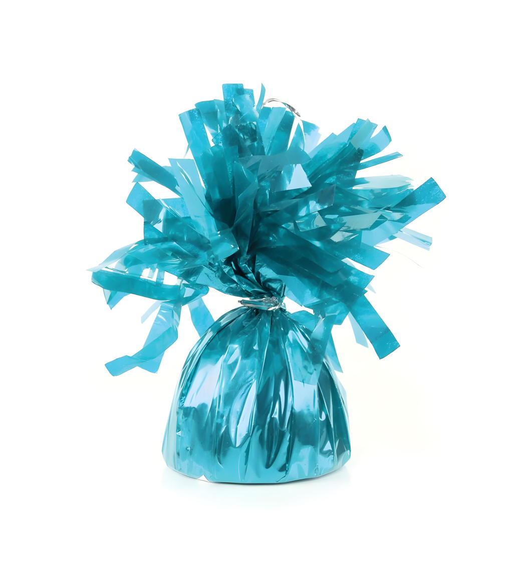 Světle modré závaží na balónky