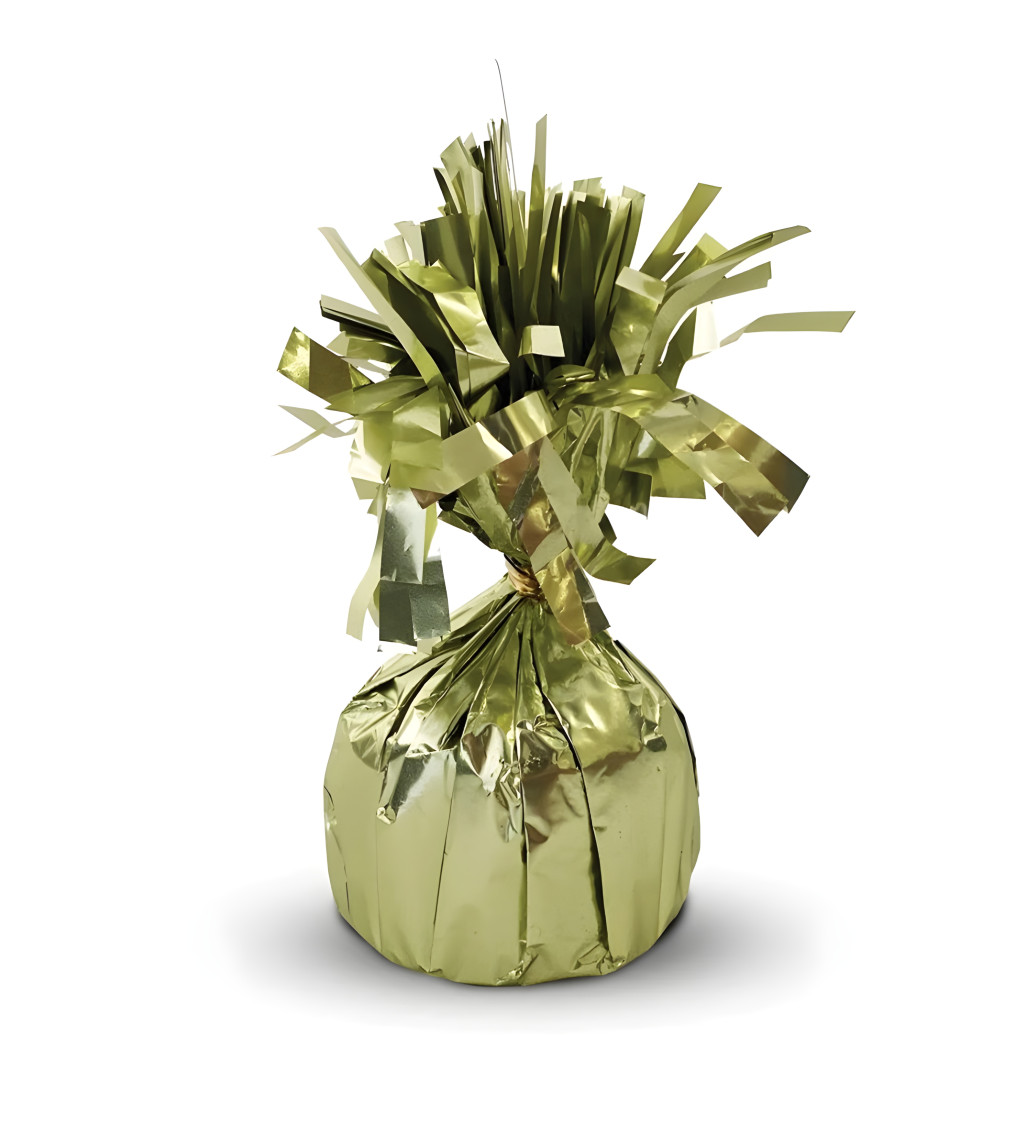 Metalicky zelené závaží na balónky