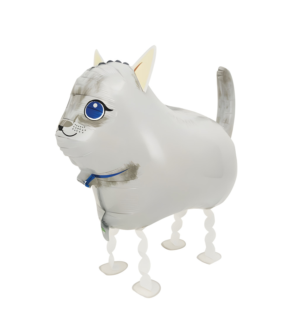 Chodící balónek – bílá kočka