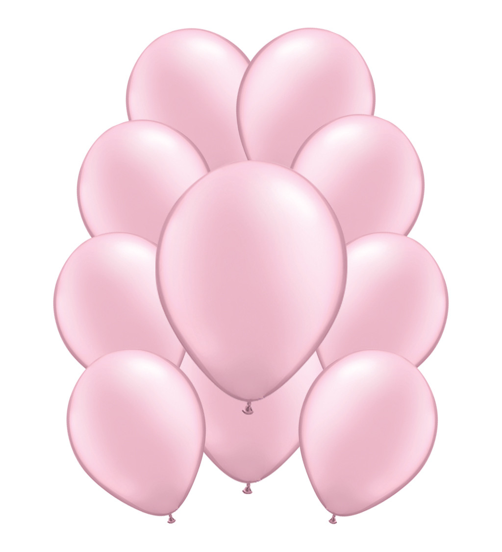 Světlé růžové pastelové latexové balónky – 10 ks