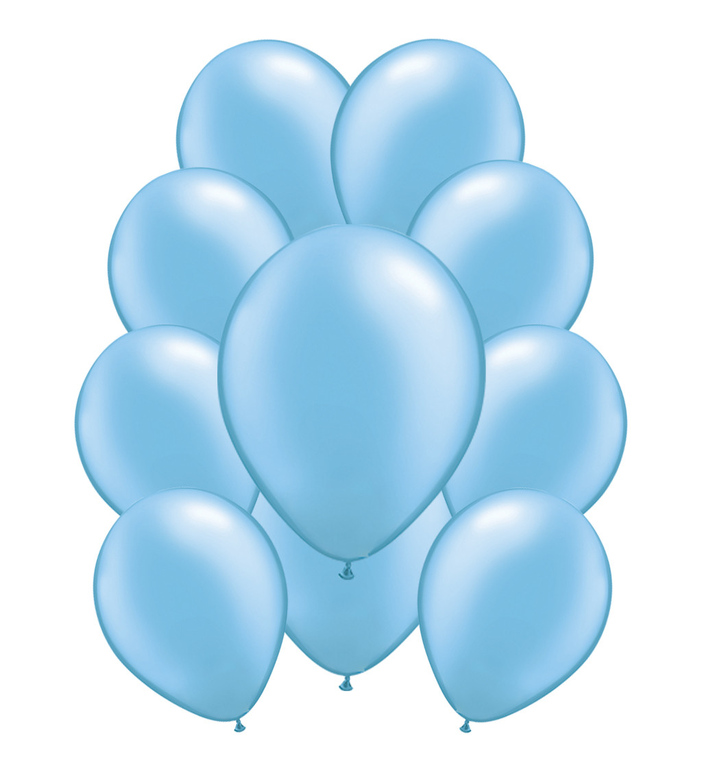 Světlé modré pastelové latexové balónky – 10 ks