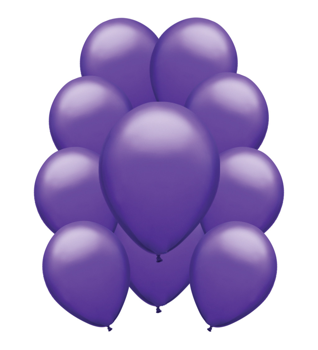 Tmavě fialové pastelové latexové balónky – 10 ks