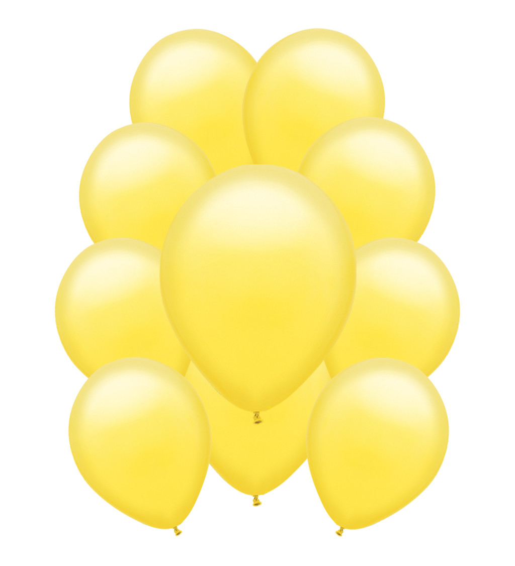 Žluté pastelové latexové balónky – 10 ks