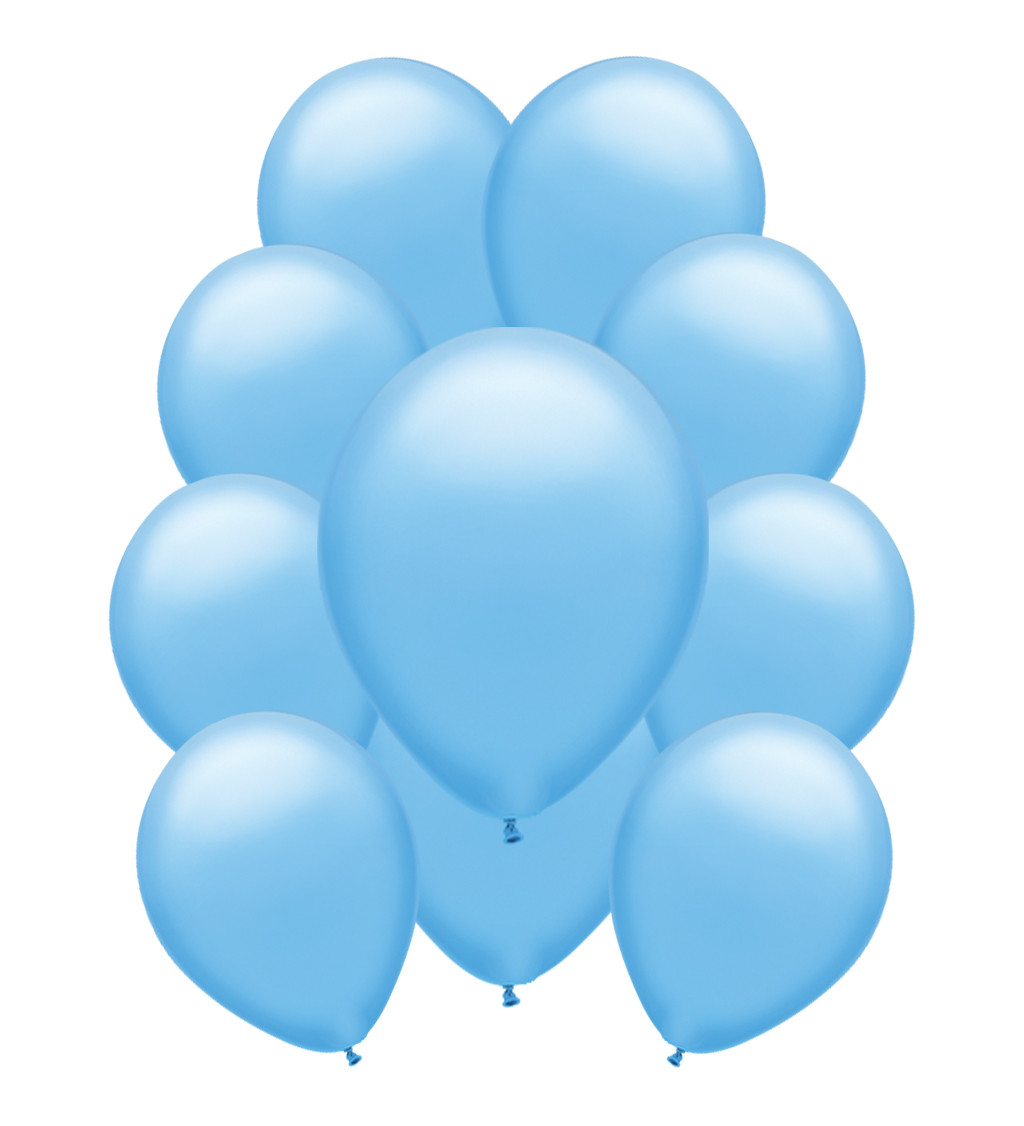 Světle modré pastelové latexové balónky – 10 ks