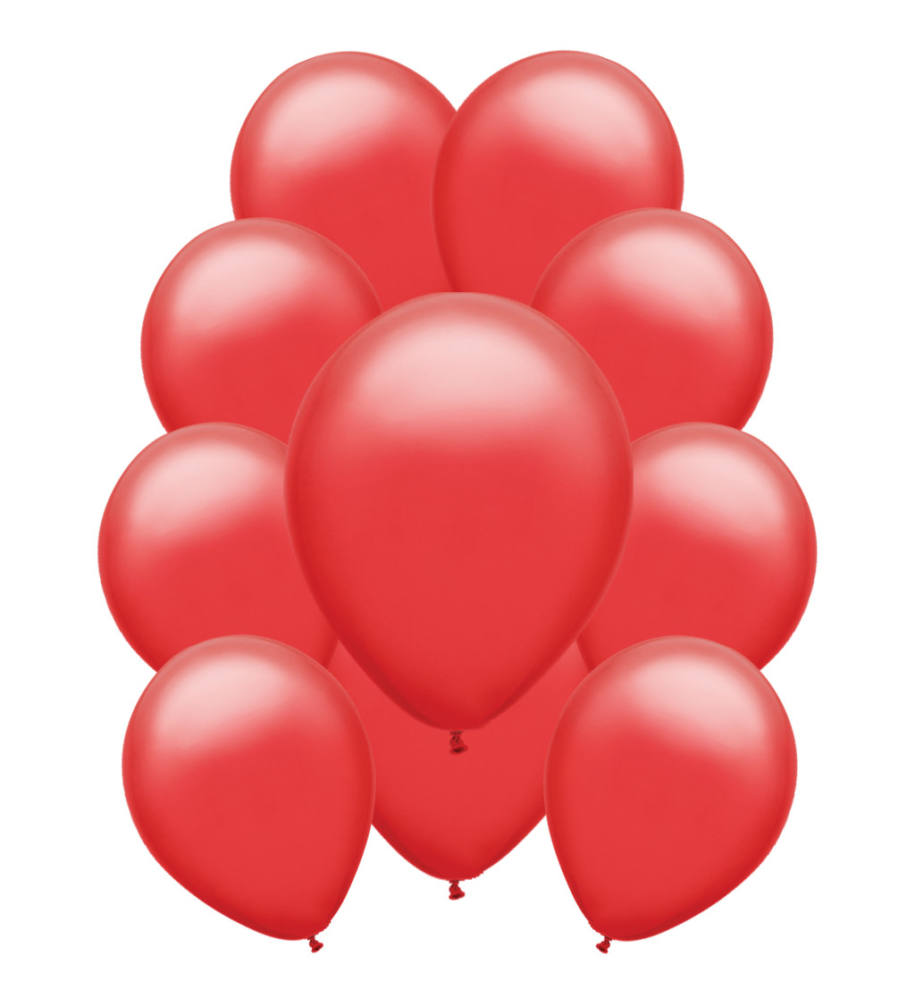 Červené pastelové latexové balónky – 10 ks